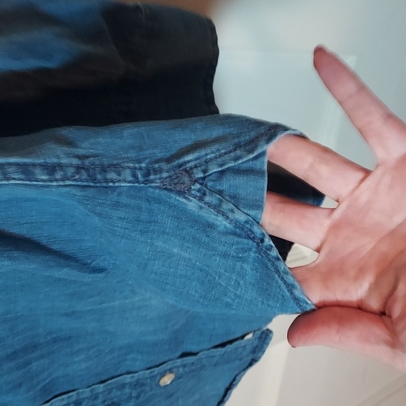 J Crew Chambray Western Style Denim Shirt - Picture 8 of 12